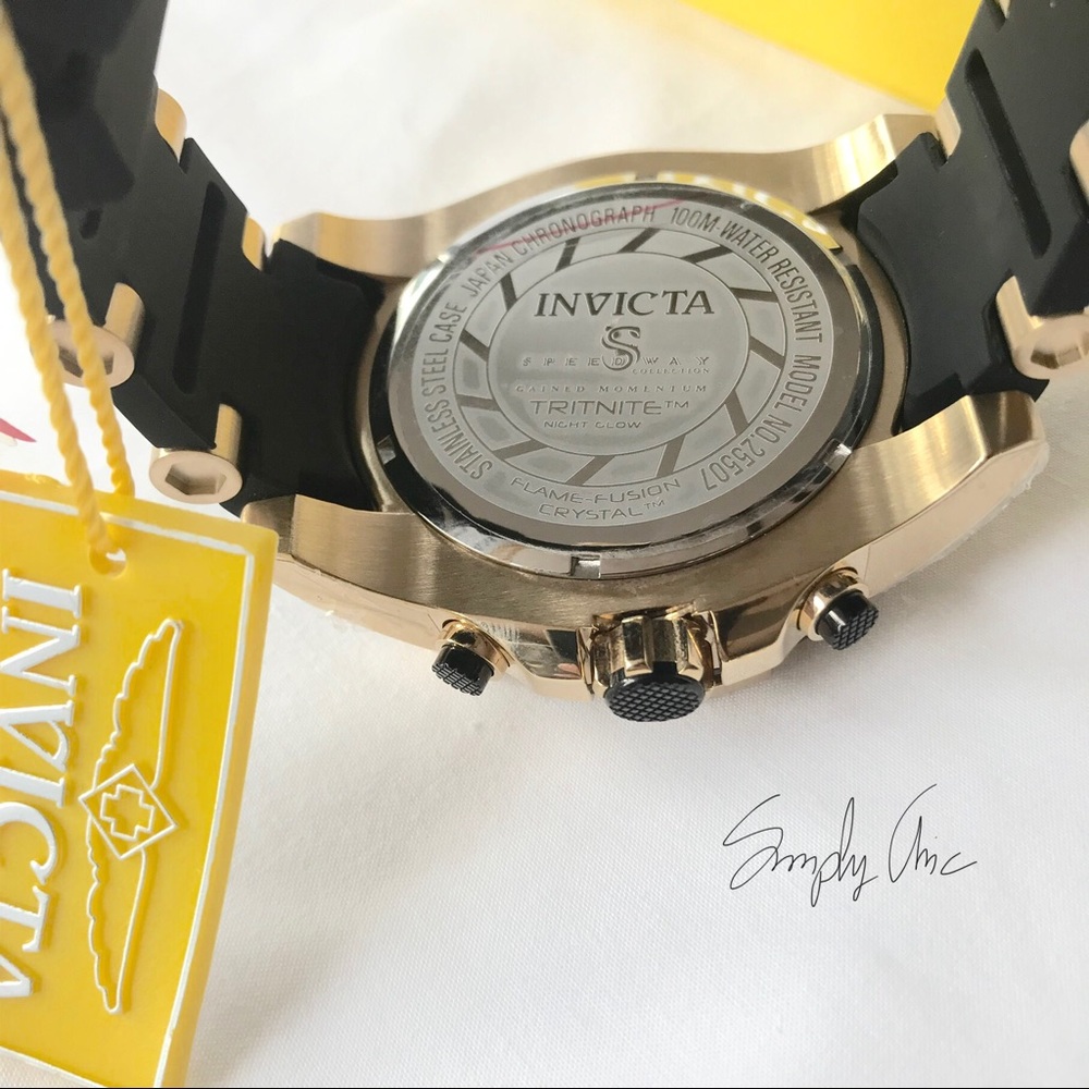 Invicta Speedway Gold Dial Chronograph Watch 25507 - Picture 7 of 8